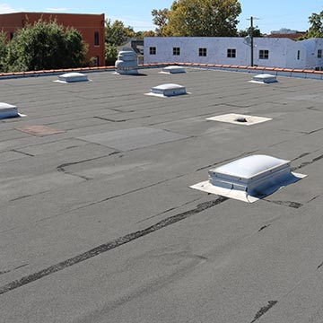 Modified bitumen (mod bit) roof